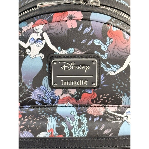 NWT Loungefly Disney Little Mermaid Ariel Floral AOP Mini Backpack main image 6